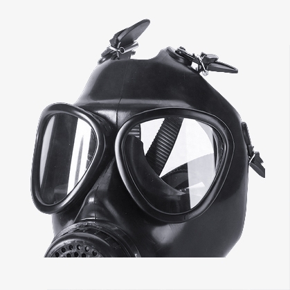 Clear PC goggles of military respirator mask