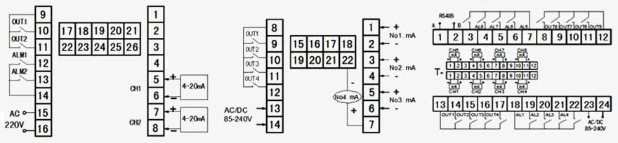 PID temperature controller wiring program input I2