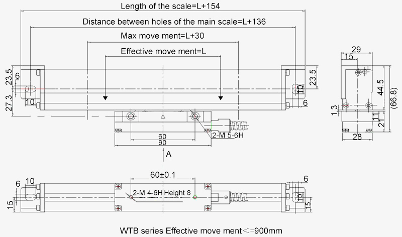 WTB linear scale dimension