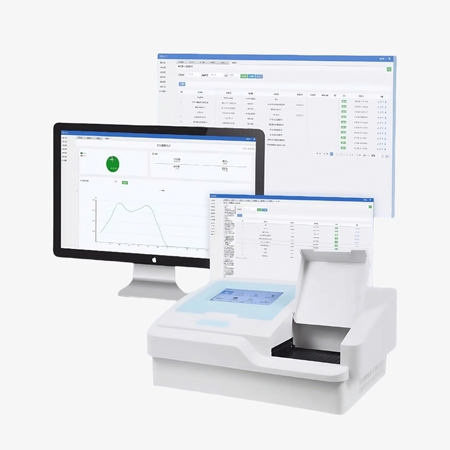 Absorbance microplate reader connection to the computer image