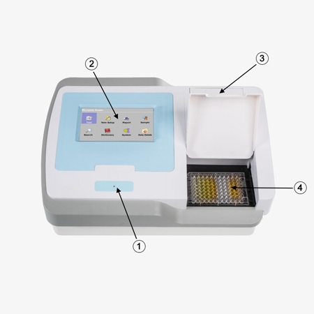 Absorbance microplate reader front structural diagram