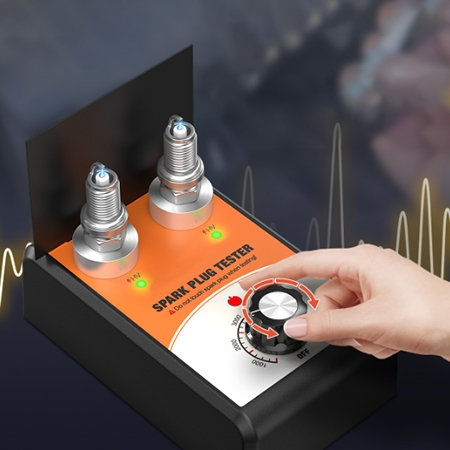 Adjustable working frequency for spark plug tester