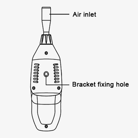 Air particle counter front structural diagram
