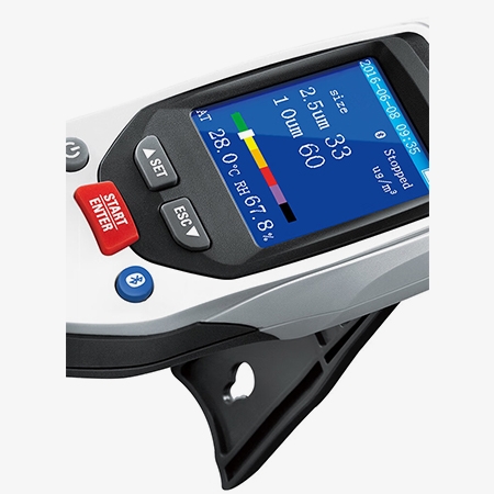 Air particle counter screen image