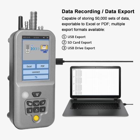 Air particle counter with data recording