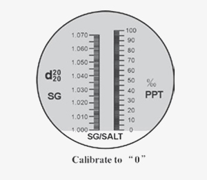 Refractometer calibration step 3
