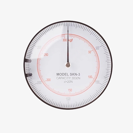 Analog force gauge detail