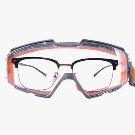 Angle grinder goggles compatible with myopia glasses