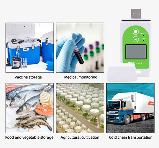 Applcations of portable USB temperature data logger