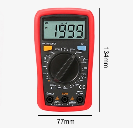 Auto ranging digital multimeter size