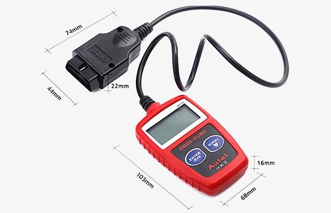 Automotive fault coder reader size