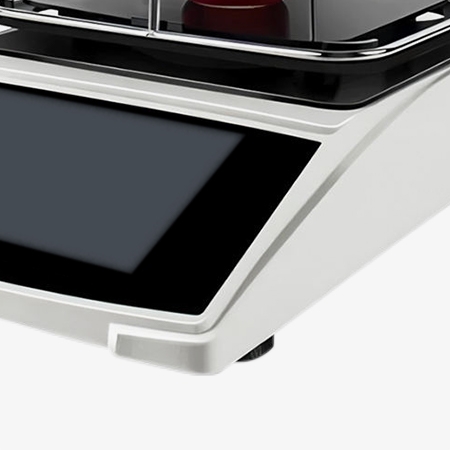 Benchtop liquid density meter equipped with anti slip feet