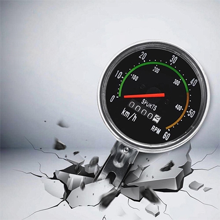 Bicycle mechanical odometer durable housing