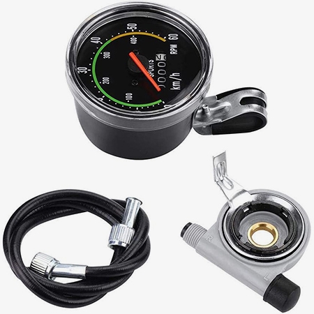 Bicycle mechanical odometer large dial