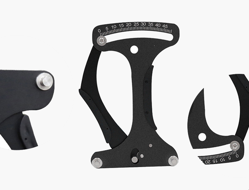 Bycicle wheel spoke tension meter detail