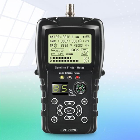 Black and white hd display of digital satellite meter