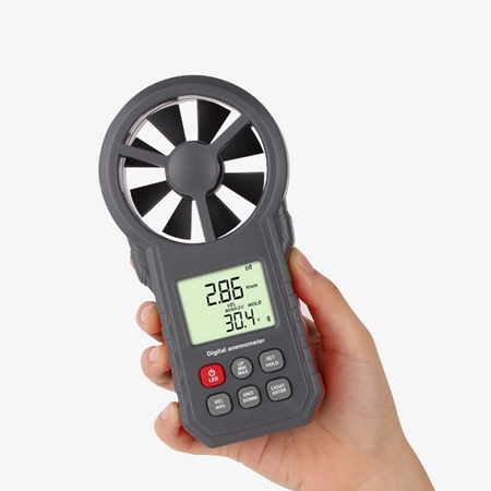 Bluetooth anemometer handheld view