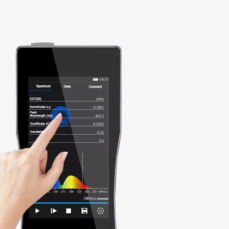 Bluetooth lux meter touchscreen image