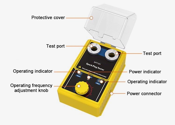 Car spark plug tester structure