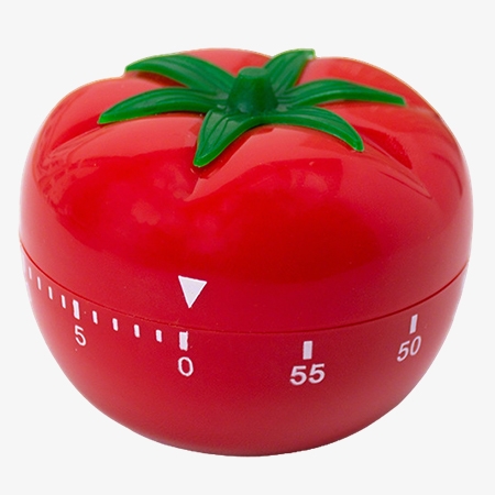 Clear scale of tomato kitchen timer