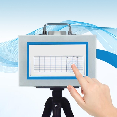 Clear touch screen of visibility meter