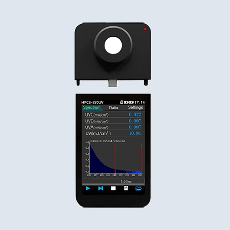 Clear touchscreen of uv light tester