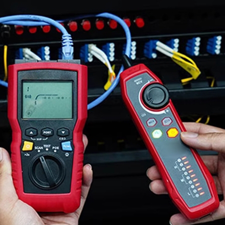 Coax cable tester using view
