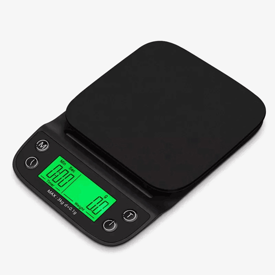 Coffee scale with a timer