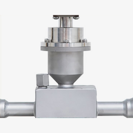 Coriolis variable area flow meter detail