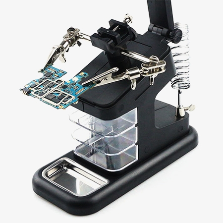 Desk magnifying glass clips