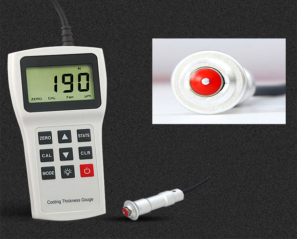 Detail of 0-2000 um digital coating thickness gauge