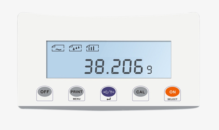 Digital analytical balance display