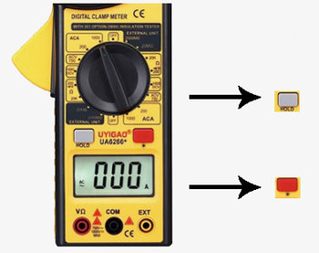 Digital clamp meter display