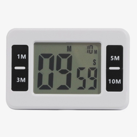 Digital countdown kitchen timer with clear countdown time buttons