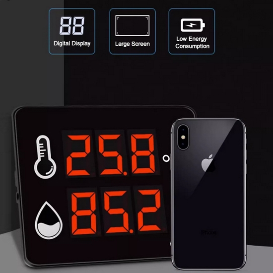 Digital display temperature humidity data logger
