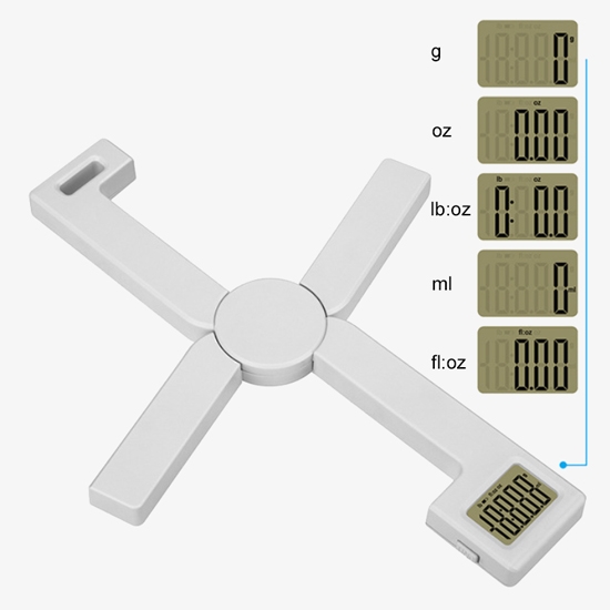 Digital foldable kitchen scale supports unit conversion