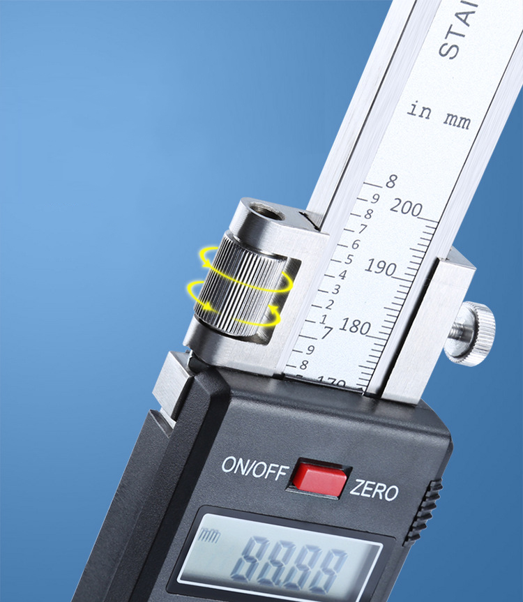 Digital height gauge detail