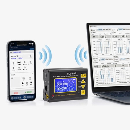 Digital inclinometer wireless communication
