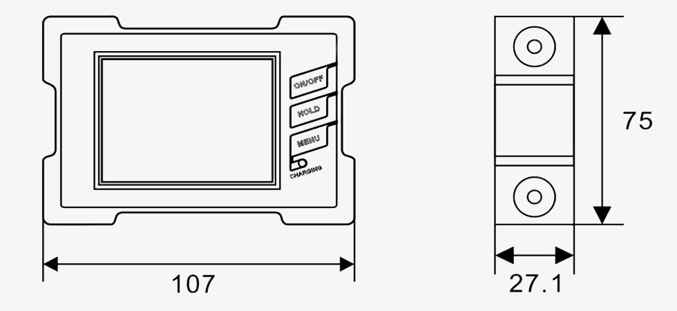 Digital inclinometer dimension