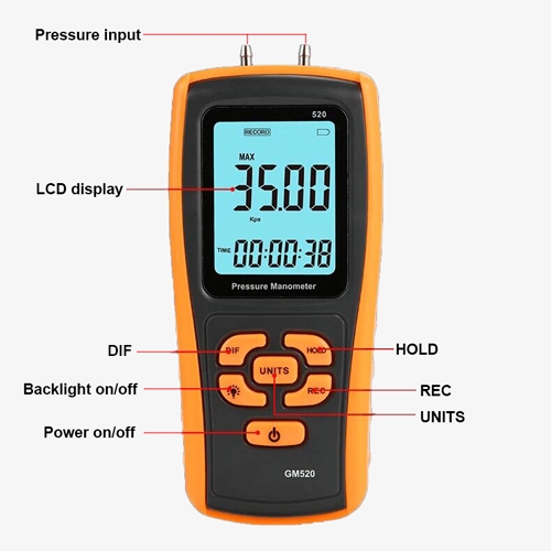 Digital manometer details