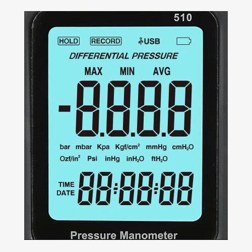 Digital manometer lcd details