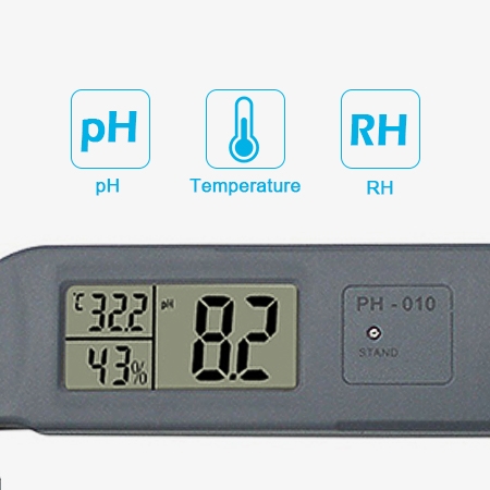 Digital ph meter with 3 in 1 measurement