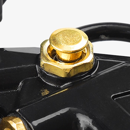 Digital tire pressure gauge with inflator detail