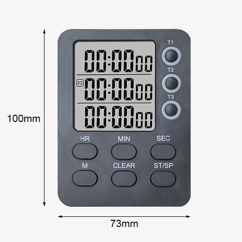 Digital triple kitchen timer dimension