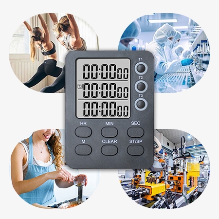 Digital triple kitchen timer suitable for different occcasions