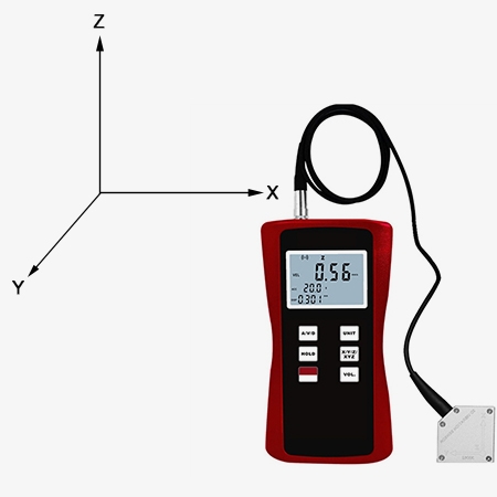 Digital vibration meter supports 3-axis measurement