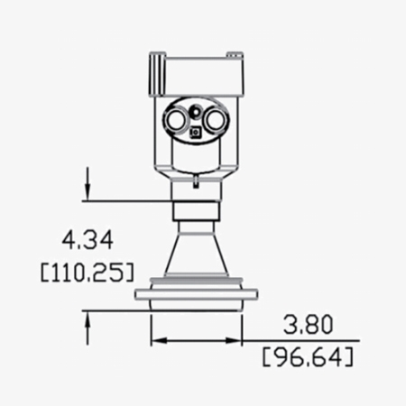 Digital water level meter flange type structure diagram
