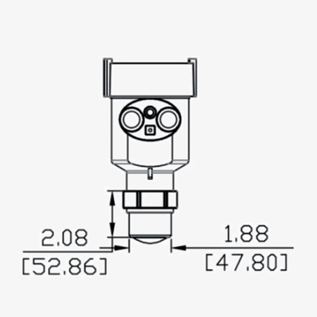 Digital water level meter threaded type structure diagram