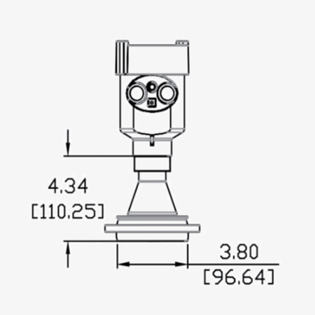 Digital water level transmitter flange type structure diagram