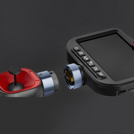 360° articulating borescope adopts 5 inch detachable screen